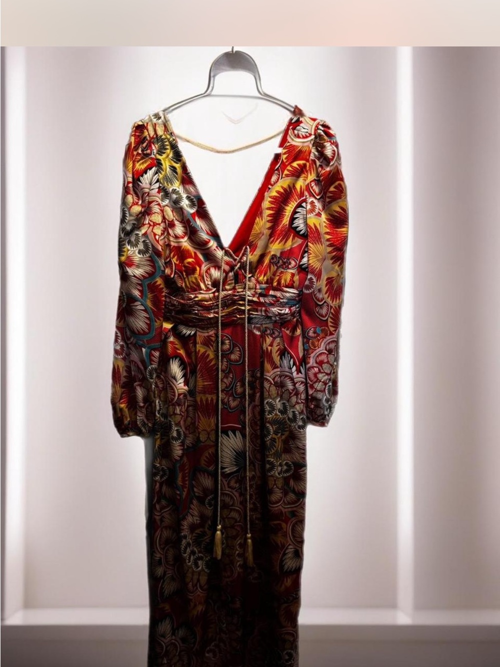 Traffic People Coral Floral Boho Maxi Dress - Picture 2 of 4